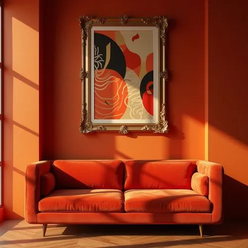 aperol,mahdavi,naranja,tangerine,sitting room,orange,bright orange,oranje,ekornes,interior decor,savoye,warm colors,orange half,orange trumpet,copper frame,orange color,contemporary decor,sofa,orange cream,ultrasuede,Photography,General,Realistic