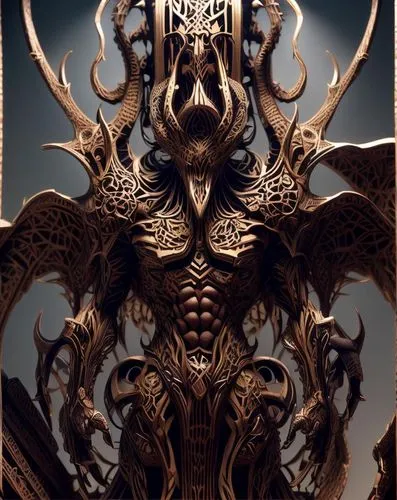 alien warrior,death god,trioceros,krampus,warlord,wyrm,supernatural creature,horned,black dragon,biomechanical,minotaur,flesh eater,shaman,demon,tribal bull,serpent,vanitas,dark art,devil,skordalia