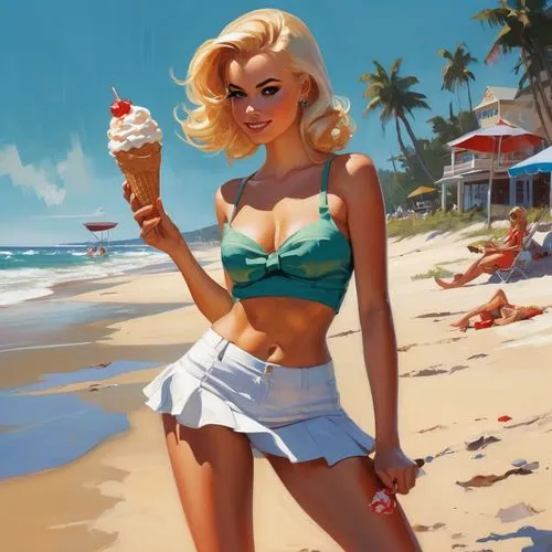 woman with ice-cream,retro pin up girl,retro pin up girls,ice creams,ice cream cone,ice-cream,pin-up girl,pin up girl,ice cream,pin-up girls,icecream,pin up girls,pin ups,pin-up,pinup girl,pin up,sundaes,ice cream icons,milkshake,soft serve ice creams,Conceptual Art,Oil color,Oil Color 04