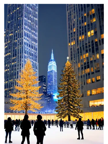 christmas background,winter background,christmasbackground,christmas snowy background,christmas landscape,3d background,christmas wallpaper,rockefeller plaza,background vector,chrysler building,highmark,rockefeller center,city scape,snowflake background,blue spruce,christmas scene,newyork,the holiday of lights,winter night,ice skate,Illustration,Paper based,Paper Based 11