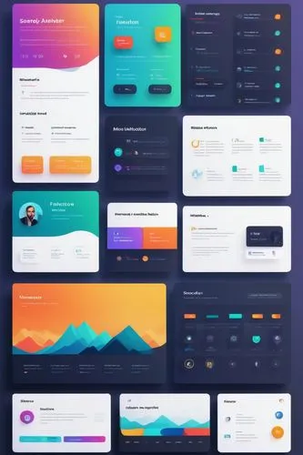 Modern minimalistic UI, sleek lines, futuristic fonts, vibrant color scheme, 3D icons, hover effects, subtle animations, interactive dashboard, circular profile pictures, trendy flat buttons, scrollin