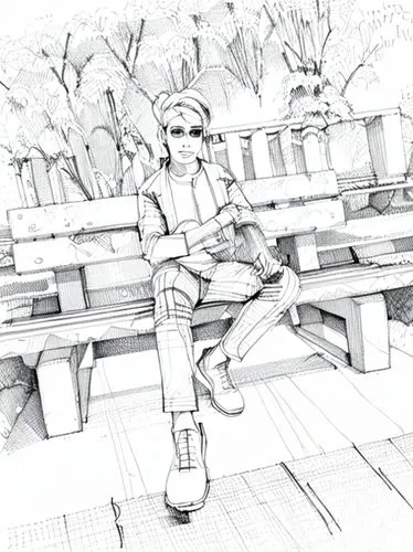 man on a bench,park bench,male poses for drawing,coloring page,outdoor bench,bench,camera illustration,benches,girl sitting,game drawing,picnic table,mono-line line art,baseball drawing,line-art,garden bench,child in park,mono line art,coloring pages kids,game illustration,hand-drawn illustration,Design Sketch,Design Sketch,Hand-drawn Line Art