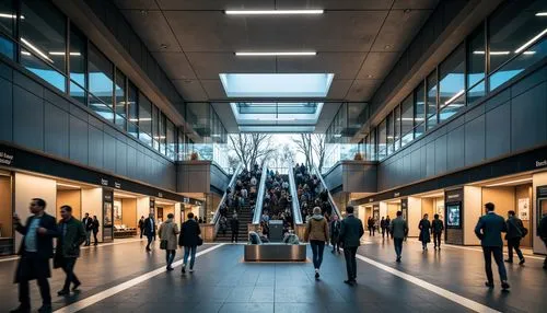 macewan,people walking,escalators,escalator,metropolia,espoo,vantaa,kista,atriums,market introduction,pasila,pedway,queensgate,train station passage,arhus,shopping icon,corridors,sfu,arlanda,yvr