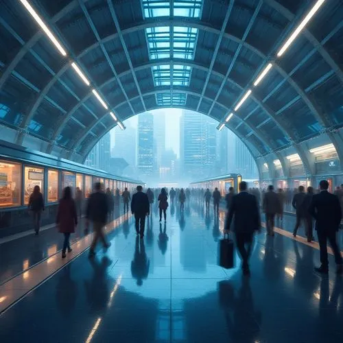 commuters,termini,london underground,subway station,moving walkway,train station passage,cityhopper,etfe,futuristic architecture,metro station,concourse,kci,skytrain,crossrail,atmospheres,trainshed,pictorialist,hammerson,skyways,metrostudy,Photography,General,Realistic