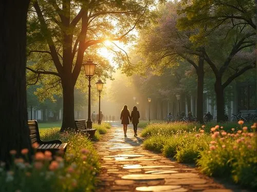 walk in a park,walking in a spring,loving couple sunrise,spring morning,romantic scene,tree lined path,pathway,tiergarten,nature and man,central park,woman walking,girl walking away,forest path,in the park,idyllic,summer evening,walk,autumn morning,morning walk,walking,Photography,General,Realistic