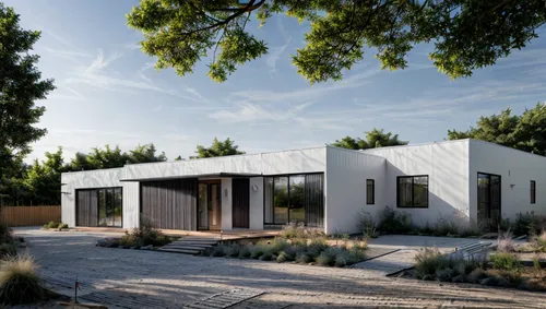 modern house ,white walls to be cladded in black corrugated sheeting,dunes house,inverted cottage,cubic house,timber house,modern house,archidaily,eco-construction,prefabricated buildings,danish house