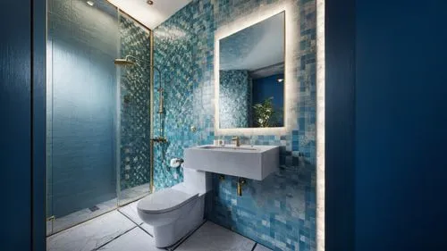 tiled wall,spanish tile,luxury bathroom,wallcovering,bath room,bathroom,tiled,tiles,ceramic tile,glass tiles,ensuite,bagno,banyo,blue room,azulejos,contemporary decor,tiling,ceramiche,azulejo,wallcove