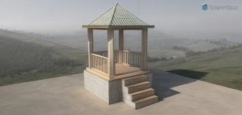 realistic gazebo
,observation tower,lookout tower,lifeguard tower,fire tower,the observation deck,observation deck,pop up gazebo,gazebo,monument protection,water well,russian pyramid,mountain station,