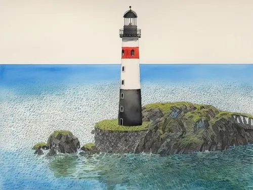 petit minou lighthouse,lighthouse,electric lighthouse,light house,red lighthouse,point lighthouse torch,glass painting,light station,pigeon point,crisp point lighthouse,photo painting,south stack,chal