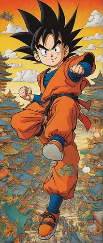 son goku,goku,takikomi gohan,dragonball,dragon ball,kame sennin,dragon ball z,nimbus,super cell,sakana,naruto,kung fu,9,bhutan,7,ten,vegeta,iaijutsu,background image,sōjutsu,Illustration,Japanese style,Japanese Style 11