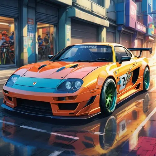 supra,nsx,3d car wallpaper,gricar,gulf,racing road,game car,nissan gtr,rsr,gtr,lamborghini diablo,car wallpapers,porsche gt,vector,porsche gt3,nemegt,porsche,fumimaro,wanganella,akira,Illustration,Japanese style,Japanese Style 03