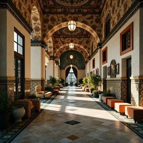 corridor,hallway,inside courtyard,corridors,alcazar of seville,residenz,pinacoteca,certosa di pavia,certosa,foyer,atriums,cloister,entrance hall,hall,lobby,arcades,hallway space,arcaded,mezquita,porticos