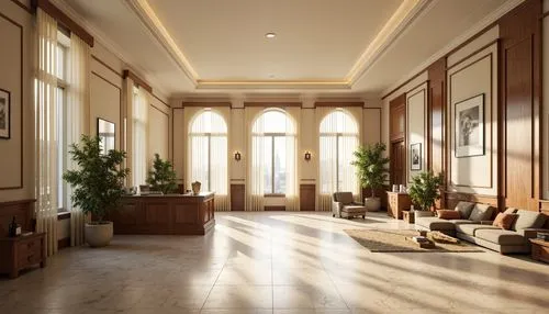 lobby,foyer,entrance hall,hallway,hallway space,hotel hall,daylighting,luxury home interior,hall,3d rendering,interior decor,sapienza,hotel lobby,interior decoration,corridor,interiors,ballroom,corridors,cochere,assay office