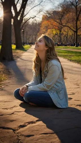 a happy girl on floor, central park, spring,self hypnosis,meditation,praying woman,woman praying,girl lying on the grass,meditative,girl praying,girl sitting,relaxed young girl,meditating,woman sittin