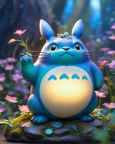 totoro,nunu,chua,cute cartoon character,my neighbor totoro,stitch,poro,frowick,gruffalo,ori,minimo,bulbasaur,grubba,glowworm,stich,bulba,krumm,filbert,sulley,umbo,Illustration,Realistic Fantasy,Realistic Fantasy 01