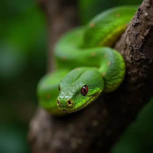 green python,green tree snake,green tree python,liophis,green snake,trimeresurus