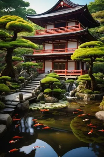 japan garden,japanese garden,japanese zen garden,asian architecture,japon,kyoto,japan landscape,koi pond,japanese garden ornament,beautiful japan,zen garden,ryokans,ginkaku-ji temple,ryokan,heian,golden pavilion,japanese background,the golden pavilion,japanese shrine,japanese art,Conceptual Art,Sci-Fi,Sci-Fi 12