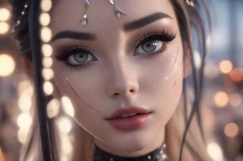 alita,doll's facial features,elven,eyes makeup,glitter eyes,porcelain doll,Photography,Commercial