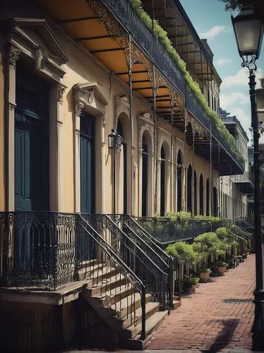 french quarters,new orleans,neworleans,rowhouses,lalaurie,dumaine,nola,bienville,row houses,marigny,marignac,ybor,townhouses,streetscape,brownstones,natchez,streetscapes,donaldsonville,pontchartrain,colonnades,Conceptual Art,Fantasy,Fantasy 01