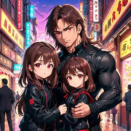 gantz,takamio,ikebukuro,shinjuku,akihabara,shibuya,cerberus,akiba,kazuya,shirokov,yakuza,kanda,tokyoites,japanese sakura background,father and daughter,subfamily,protecting,kamurocho,cybercity,nanomachines,Anime,Anime,Traditional