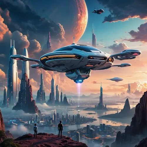 futuristic landscape,homeworld,skyterra,homeworlds,cardassia,valerian,Conceptual Art,Sci-Fi,Sci-Fi 04