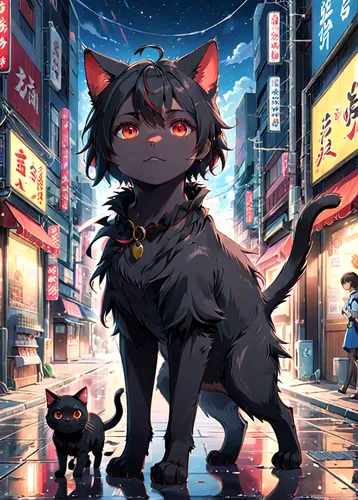 street cat,stray cat,domestic short-haired cat,rain cats and dogs,jiji the cat,stray,nikko,alley cat,stray dog,strays,black cat,young cat,cat child,raccoon dog,cheshire,shibuya,breed cat,stray dogs,feral cat,black shepherd,Anime,Anime,Realistic