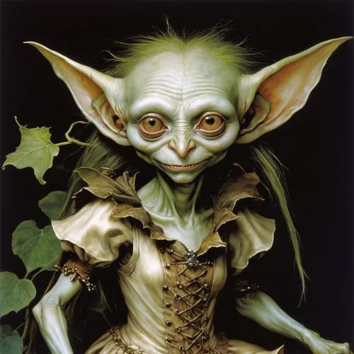 Goblin girl,bartok,goblin,rumpelstiltskin,gobbo,rumplestiltskin,diterlizzi,gollum,faerie,vladislaus,radagast,agamid,hobgoblins,dobbie,faery,nosferatu,ogress,crone,planescape,duende,gorath,Illustration