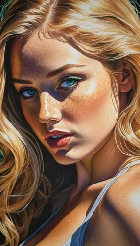 welin,blonde woman,oil painting on canvas,airbrush,oil painting,photorealist,Conceptual Art,Daily,Daily 32