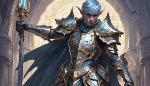 paladin,male elf,dark elf,sterntaler,mage,horn of amaltheia,dane axe,light bearer,blue enchantress,archangel,alaunt,templar,high priest,pall-bearer,paysandisia archon,magistrate,heroic fantasy,summoner,elven,priest,Conceptual Art,Fantasy,Fantasy 01