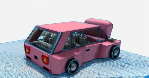 3d car model,small car,golf car vector,3d model,microvan,mini suv,toy vehicle,honda element,pink car,nissan cube,cartoon car,game car,scion xb,land vehicle,retro vehicle,3d modeling,open-plan car,tata nano,low-poly,rc model