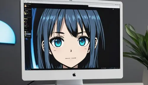 imac,anime 3d,computer monitor,blur office background,computer screen,azusa nakano k-on,computer graphics,computer art,flat panel display,desktop computer,tsumugi kotobuki k-on,apple desk,mac pro and pro display xdr,apple frame,girl at the computer,apple design,adobe illustrator,desk lamp,sonoda love live,monitor,Art,Artistic Painting,Artistic Painting 01