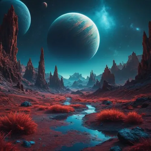 alien planet,alien world,lunar landscape,fantasy landscape,barsoom,red planet,desert planet,futuristic landscape,exoplanets,gliese,extrasolar,moon valley,ice planet,fantasy picture,planetary,exoplanet,valley of the moon,moonscape,planets,planet alien sky,Photography,General,Fantasy