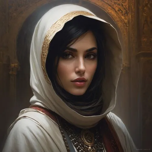 Mujer barbara con un hacha ,seregil,hayat,rouiba,khatuna,naela,zahida,fantasy portrait,sheherazade,razieh,mideksa,ana,marzieh,khatoon,maryam,nasariyah,mervat,miryam,arabian,estess,amuria,Conceptual Ar