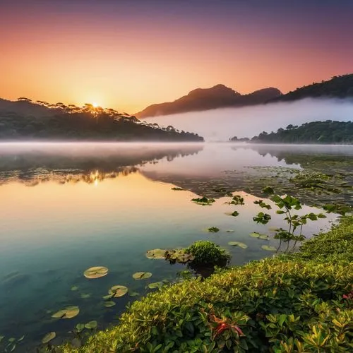 japan landscape,daecheong lake,guilin,vietnam,tailandia,southeast asia,meghalaya,shaoming,guizhou,lotus pond,morning mist,lantau island,yangling,thekkady,beautiful lake,yangshuo,kanchanaburi,lugu lake,foggy landscape,laizhou,Photography,General,Realistic