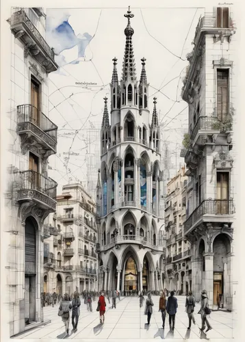 passeig de gracia,barcelona,gaudí,sagrada familia,seville,castelul peles,malaga,cuisine of madrid,sevilla tower,blauara,alicante,spain,duomo,hotel w barcelona,duomo square,valencia,saint mark,watercolor paris,digiscrap,madrid,Unique,Design,Blueprint