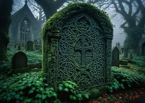 old graveyard,graveyard,gravestones,grave stones,celtic cross,burial ground,tombstones,resting place,old cemetery,jew cemetery,jewish cemetery,viking grave,grave light,animal grave,cemetery,graves,the grave in the earth,ireland,cemetary,headstone,Illustration,Japanese style,Japanese Style 14