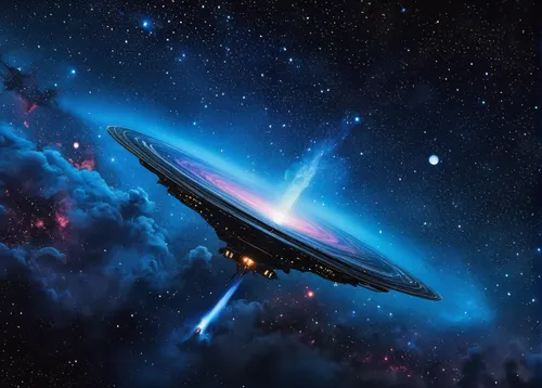 space art,alien ship,ufo,interstellar bow wave,deep space,space ship,andromeda,starship,ufos,space ships,nebula 3,ufo intercept,voyager,sci fiction illustration,spaceship,space,kriegder star,nebula,lost in space,sky space concept,Illustration,Japanese style,Japanese Style 18