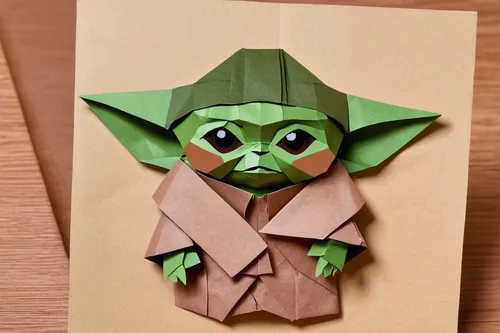 yoda,green folded paper,paper art,folded paper,origami paper,recycled paper,origami,kraft paper,recycled paper with cell,cardboard background,crepe paper,star out of paper,scrap paper,cardboard,crumpled paper,children's paper,paper stand,wicket,post-it note,christmas tree ornament,Unique,Paper Cuts,Paper Cuts 02