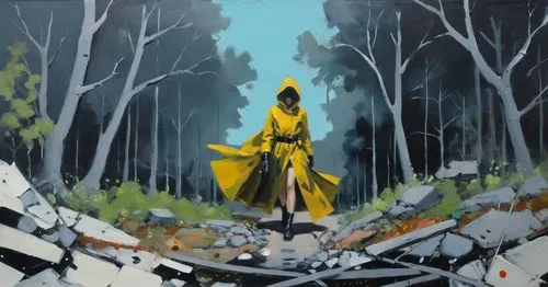 ryoji,jaune,transistor,dawnstar,trespassing,defense,Conceptual Art,Oil color,Oil Color 02