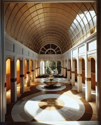 columbarium,cochere,caltech,cloistered,hall of nations,atriums,peristyle,philbrook,zappeion,narthex,atrium,corridors,serralves,rotunda,rotundas,foyer,daylighting,colonnade,corridor,leterme,Photography