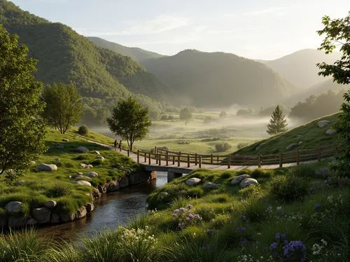 salt meadow landscape,meadow landscape,fantasy landscape,golf landscape,green meadow,alpine landscape,landscape background,green valley,alpine meadow,mountain meadow,green landscape,rivendell,gondolin,nature landscape,meadow,the golf valley,river landscape,beautiful landscape,green meadows,mountain valley