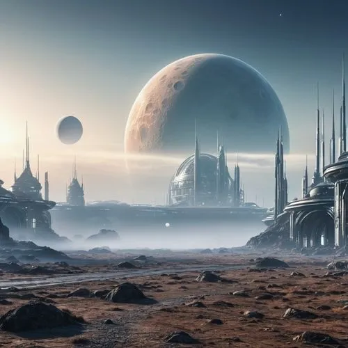 futuristic landscape,barsoom,delamar,alien planet,cosmodrome,alien world,Photography,General,Realistic