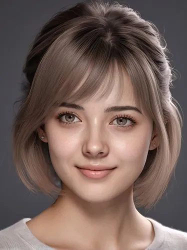 natural cosmetic,girl portrait,portrait background,cosmetic,custom portrait,pixie-bob,portrait of a girl,3d rendered,eurasian,cgi,a girl's smile,maya,romantic portrait,pixie cut,young woman,pretty young woman,colorpoint shorthair,cosmetic brush,3d model,beauty face skin,Illustration,Black and White,Black and White 35