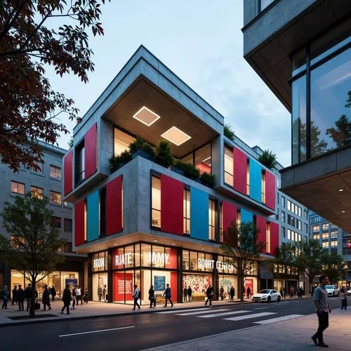 multistoreyed,mvrdv,ocad,colorful facade,julliard,medibank,gensler,rmit,maisonneuve,massart,cubic house,adjaye,macerich,omotesando,reclad,apple store,osgoode,cube house,shipping containers,glass facade