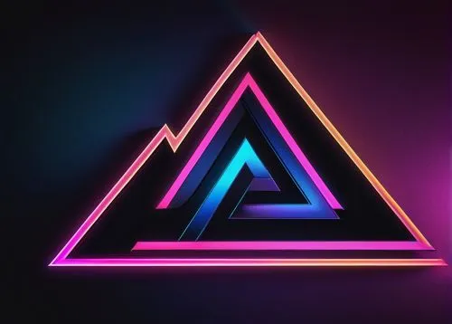 Dark background, pink Floyd logo, bold font, neon light effect, glowing edges, subtle gradient, 3D-like texture, metallic sheen, abstract shapes, psychedelic patterns, vibrant colors, retro-futuristic