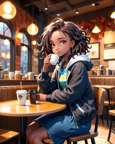 coffee shop,coffee background,honmei choco,barista,woman at cafe,the coffee shop,woman drinking coffee,drinking coffee,cg artwork,cafe,coffeehouse,starbucks,coffee zone,coffee tea illustration,street cafe,mocha,café,hojicha,tea zen,low poly coffee,Anime,Anime,Cartoon