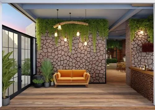 a living room with a sofa on wooden floors and plants on the wall,garden design sydney,landscape design sydney,landscape designers sydney,modern decor,contemporary decor,balcony garden,climbing garden