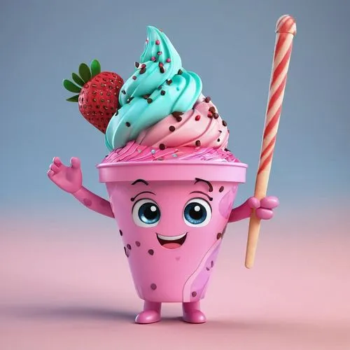 kawaii ice cream,strawberry ice cream,pink ice cream,cute cartoon character,iced-lolly,sweet ice cream,ice-cream,neon ice cream,icecream,ice cream on stick,ice cream,cinema 4d,cute cartoon image,strawberry,lollypop,frozen yogurt,soy ice cream,snowcone,stylized macaron,nannyberry,Unique,3D,3D Character