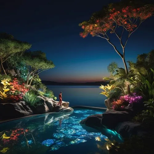 landscape design sydney,underwater oasis,infinity swimming pool,landscape designers sydney,koi pond,paradis,Photography,Artistic Photography,Artistic Photography 02