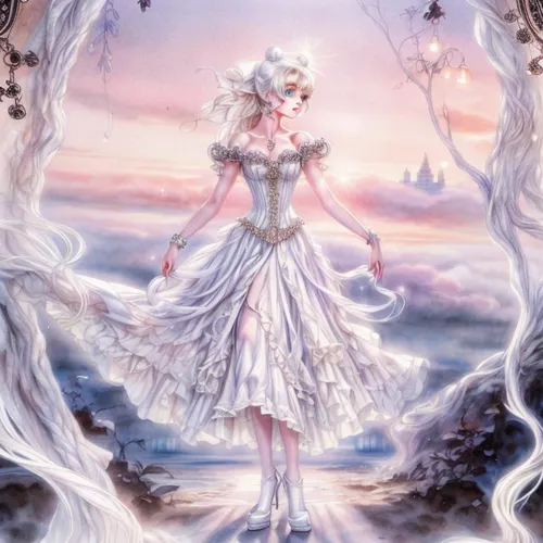 A Young Women Dancing with big waves crashing in background. ,a young lady in a white gown walks through a forest,white rose snow queen,the snow queen,fairy queen,ice queen,faerie,suit of the snow mai